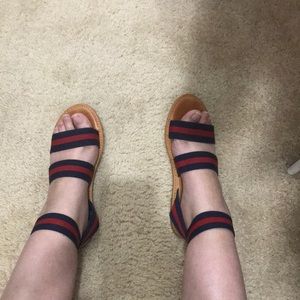 Red & Navy Sandles
